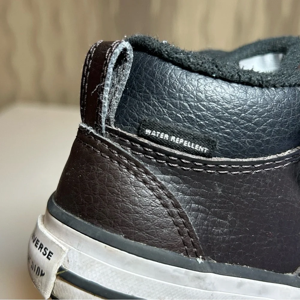 Converse Infant 9 High Lifestyle Dark Brown Black Leather A05460C